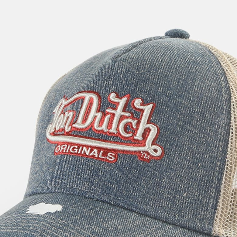 Outlet Shop Von Dutch Originals -Trucker Fargo Cap, denim/sand F0817888-01145